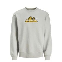 Felpa senza Cappuccio Uomo Jack & Jones SWEAT CREW NECK 12262094 Grigio