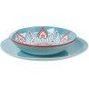 Servizio di Piatti Alexandra House Living Azzurro Porcellana 27 x 1 x 27 cm