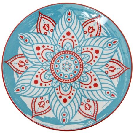 Servizio di Piatti Alexandra House Living Azzurro Porcellana 27 x 1 x 27 cm