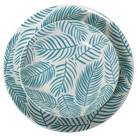Servizio di Piatti Alexandra House Living Azzurro Porcellana 27 x 1 x 27 cm