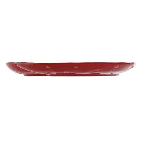 Piatto Home ESPRIT Rosso Gres 32 x 31 x 3,5 cm