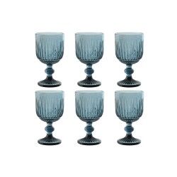 Set di Bicchieri Home ESPRIT Azzurro Cristallo 8 x 8 x 14,5 cm (6 Unità)