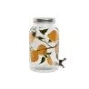 Dispenser di Acqua Home ESPRIT Giallo Metallo Silicone Cristallo ABS 18 x 24 x 30,5 cm