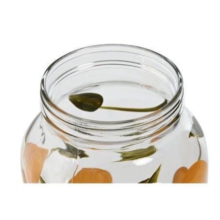 Dispenser di Acqua Home ESPRIT Giallo Metallo Silicone Cristallo ABS 18 x 24 x 30,5 cm
