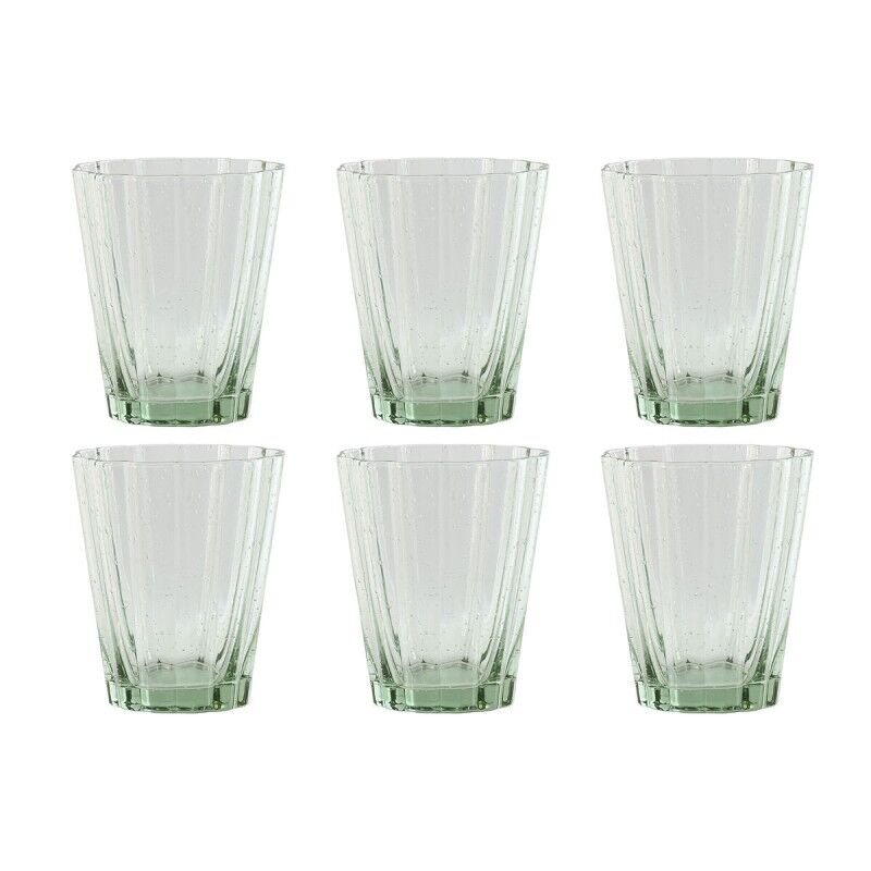 Set di Bicchieri Home ESPRIT Verde Cristallo 280 ml (6 Unità) Set di Bicchieri Home ESPRIT Verde Cristallo 280 ml (6 Unità)