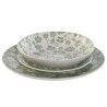 Set di Stoviglie Home ESPRIT Bianco Verde Porcellana Floreale 27 x 27 x 2 cm 18 Pezzi