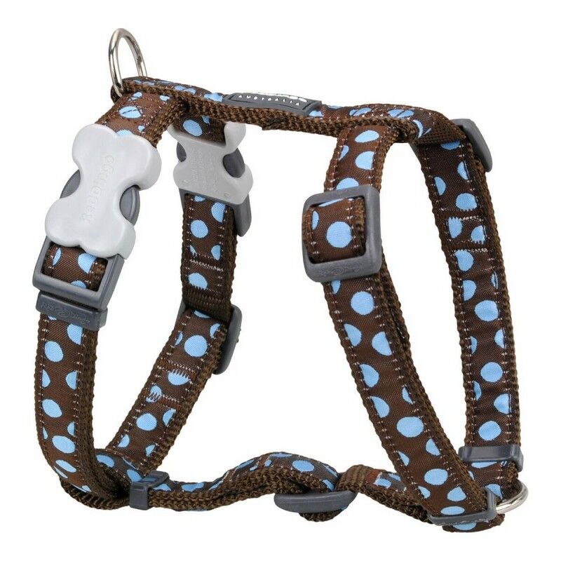 Imbracatura per Cani Red Dingo Style Azzurro Marrone Pois 30-48 cm Imbracatura per Cani Red Dingo Style Azzurro Marrone Pois 30-48 cm