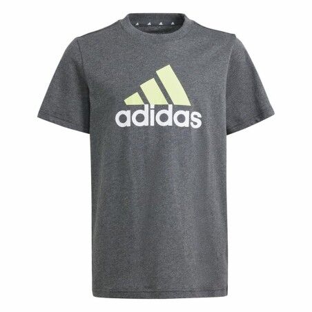 Maglia a Maniche Corte per Bambini Adidas Essentials Big Logo Grigio