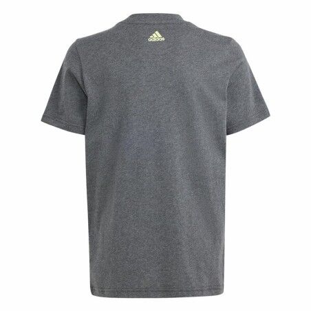 Maglia a Maniche Corte per Bambini Adidas Essentials Big Logo Grigio