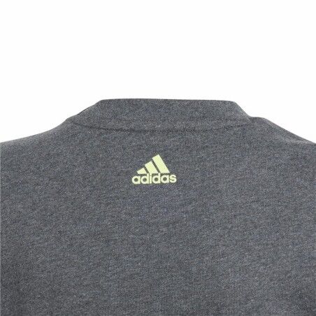 Maglia a Maniche Corte per Bambini Adidas Essentials Big Logo Grigio