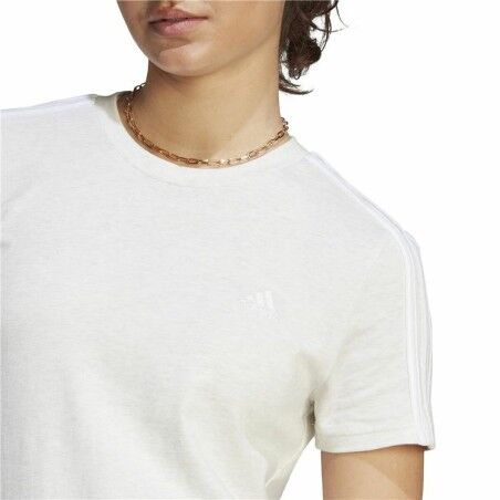 Maglia a Maniche Corte Donna Adidas 3S Bianco