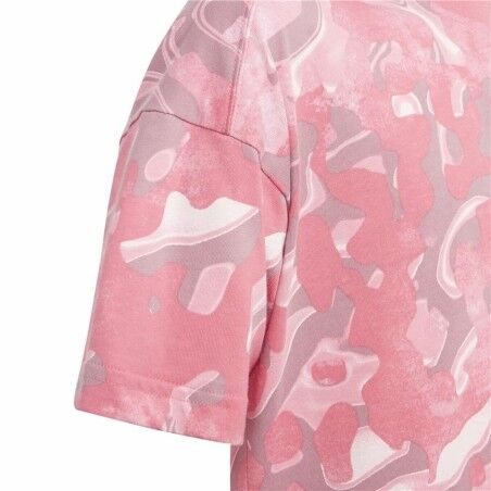 Maglia a Maniche Corte per Bambini Adidas Jg Fi Aop Rosa
