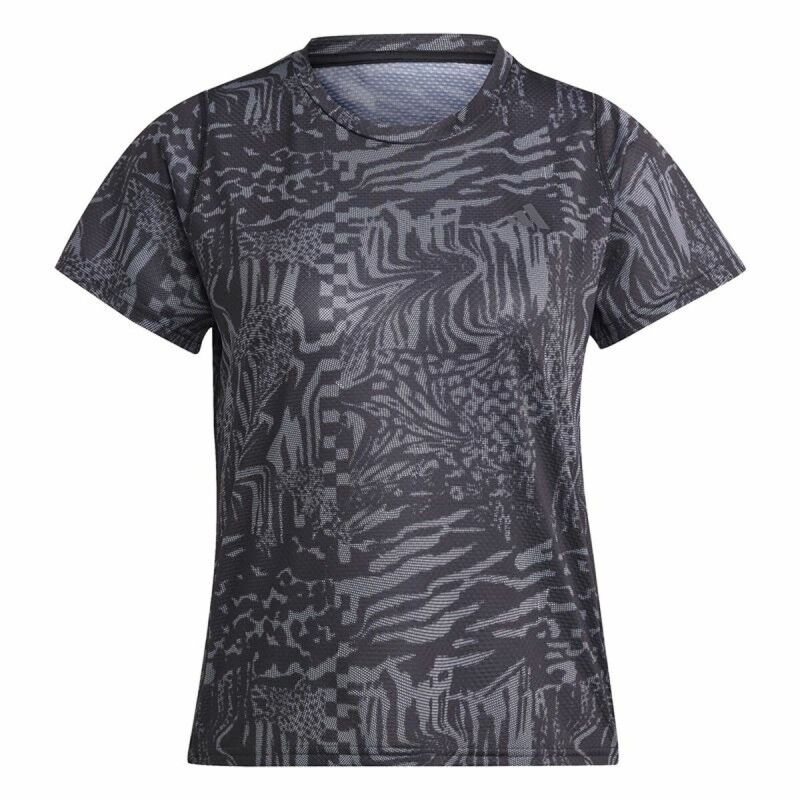 Maglia a Maniche Corte Donna Adidas Ri 3B Aop Nero Maglia a Maniche Corte Donna Adidas Ri 3B Aop Nero