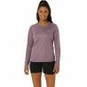 Camicia a Maniche Lunghe Donna Asics Core Ls Top Rosa Prugna