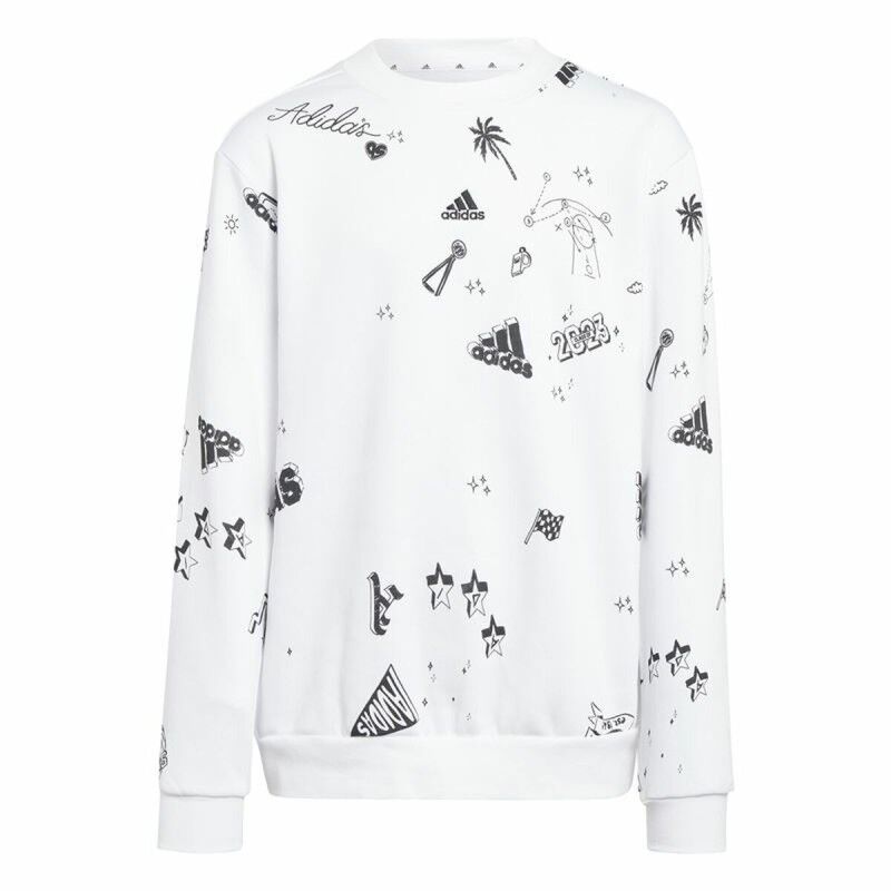 Felpa senza Cappuccio da Bambina Adidas Jg Bluv Q3Sweat Bianco Felpa senza Cappuccio da Bambina Adidas Jg Bluv Q3Sweat Bianco