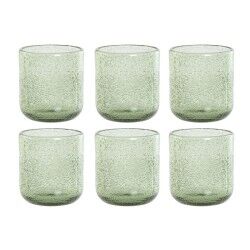 Set di Bicchieri Home ESPRIT Verde Cristallo 320 ml (6 Unità)