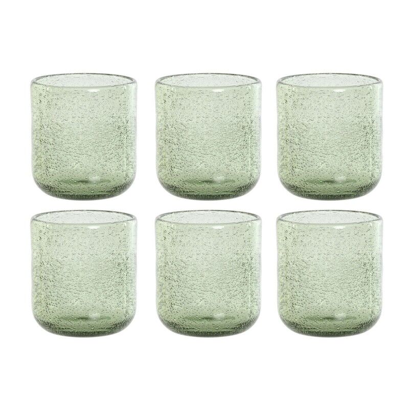 Set di Bicchieri Home ESPRIT Verde Cristallo 320 ml (6 Unità)