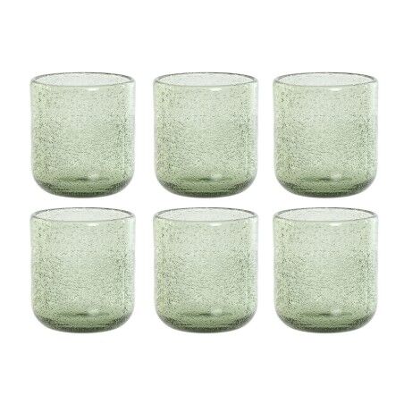 Set di Bicchieri Home ESPRIT Verde Cristallo 320 ml (6 Unità)