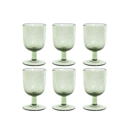 Set di Bicchieri Home ESPRIT Verde Cristallo 300 ml 8 x 8 x 14 cm (6 Unità)