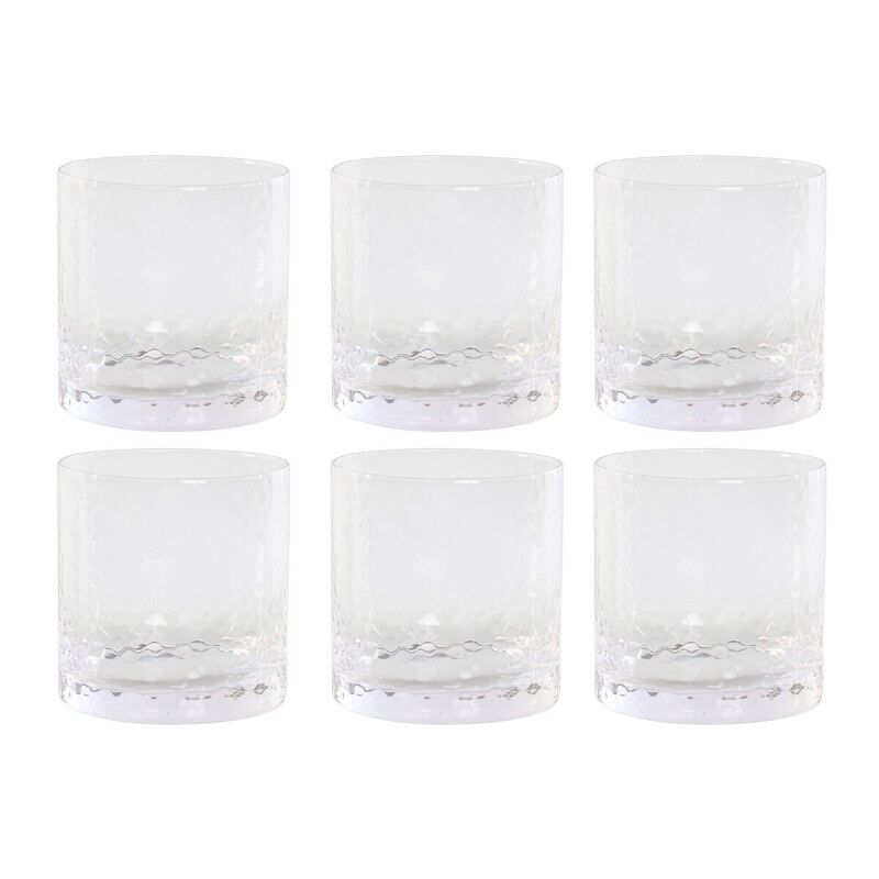 Set di Bicchieri Home ESPRIT Trasparente Cristallo Con rilievo (6 Unità)