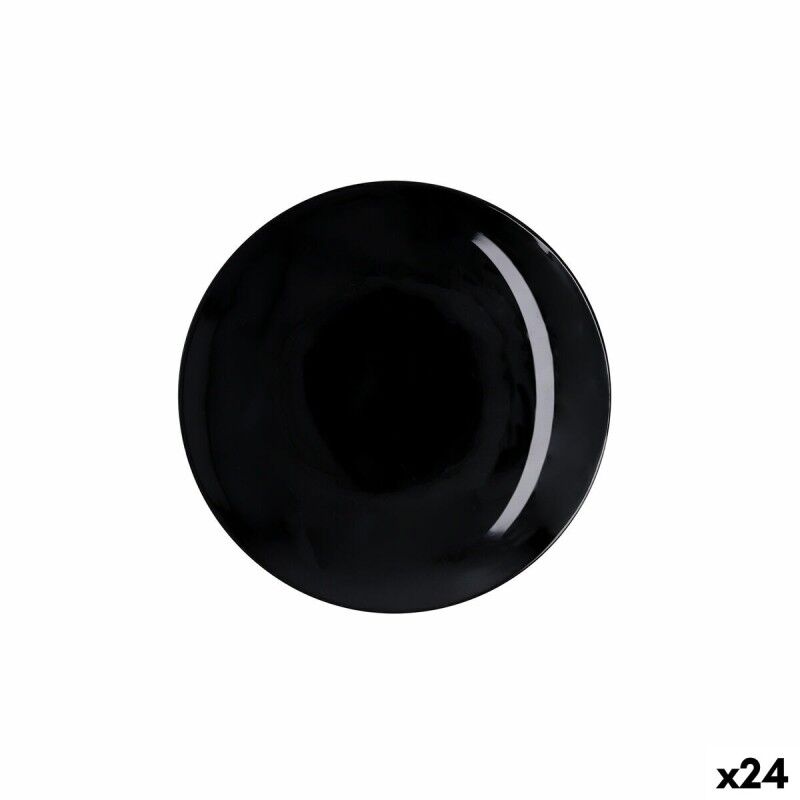 Piatto da Dolce Quid Select Basic Nero Melammina Ø 20 cm (24 Unità) Piatto da Dolce Quid Select Basic Nero Melammina Ø 20 cm (24 Unità)