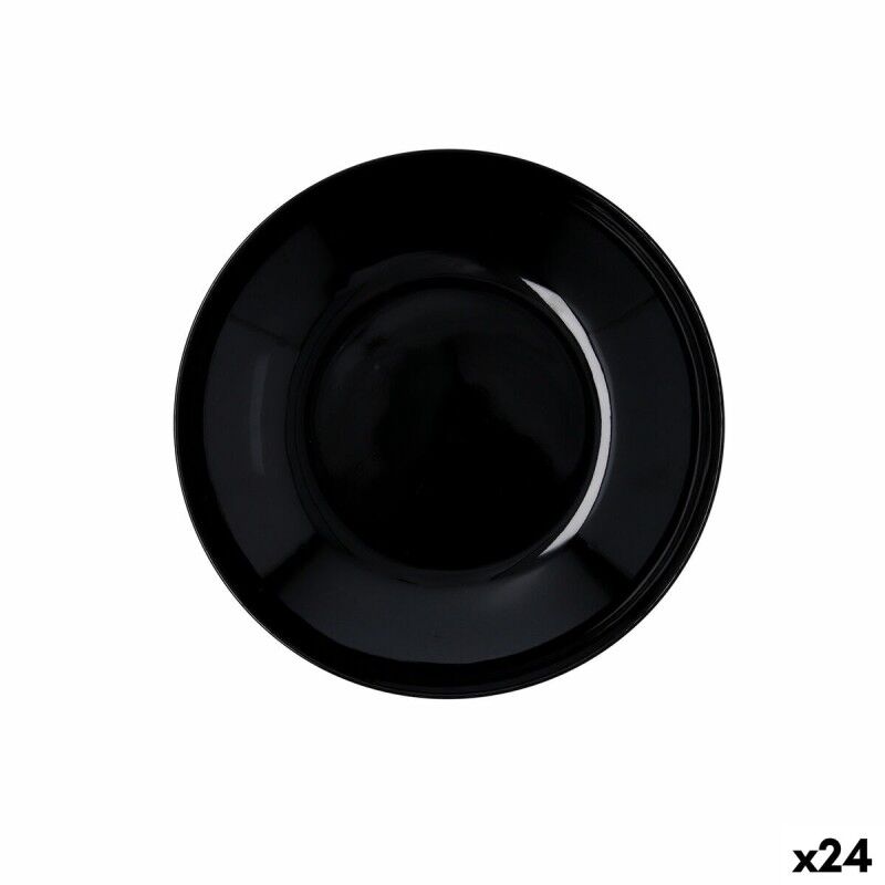 Piatto Fondo Quid Select Basic Nero Melammina 23 cm (24 Unità)