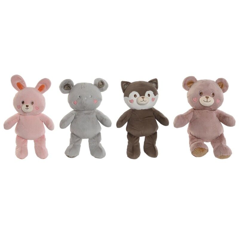 Peluche Home ESPRIT Marrone Grigio Rosa Poliestere Animale 28 x 22 x 32 cm (4 Unità) Peluche Home ESPRIT Marrone Grigio Rosa Poliestere Animale 28 x 22 x 32 cm (4 Unità)