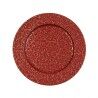 Sotto Piatto Versa Serpentine Rosso Metallo 33 x 1,5 x 33 cm