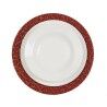 Sotto Piatto Versa Serpentine Rosso Metallo 33 x 1,5 x 33 cm