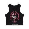Canotta Donna Vans FLAMINGHOST FITTED TANK VN000GH8BLK1 Nero