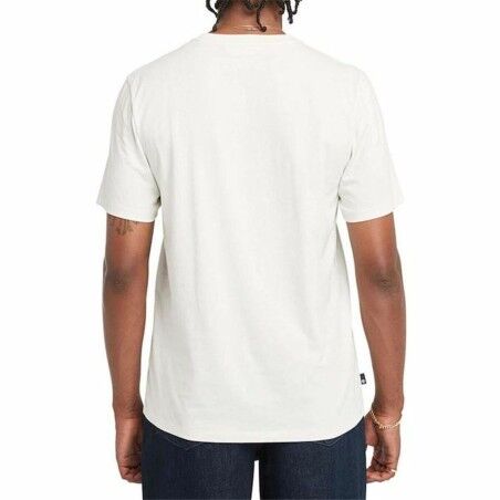 Maglia a Maniche Corte Uomo Timberland Kennebec River Camo Linear Logo Bianco