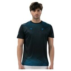 Maglia a Maniche Corte Uomo Drop Shot Abian Campa Nero Padel