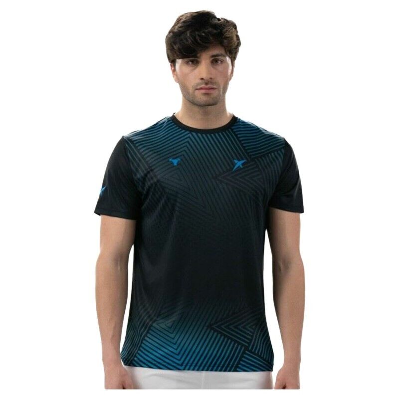 Maglia a Maniche Corte Uomo Drop Shot Abian Campa Nero Padel