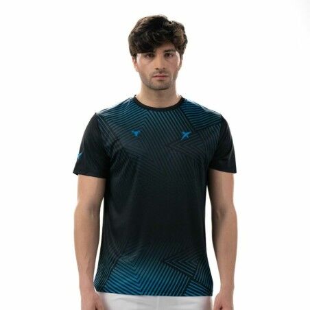Maglia a Maniche Corte Uomo Drop Shot Abian Campa Nero Padel