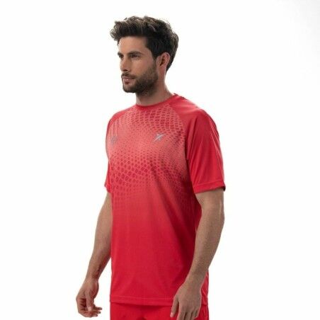Maglia a Maniche Corte Uomo Drop Shot Benara Arancio Padel