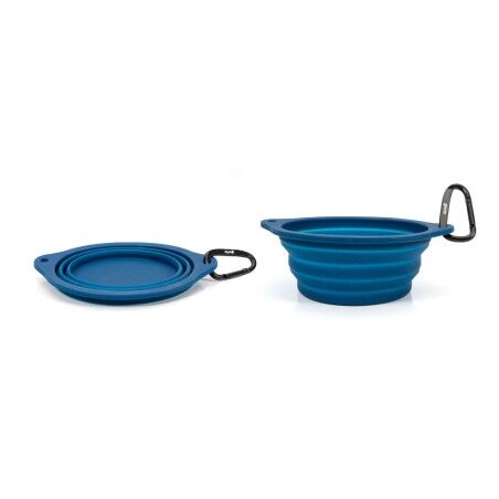 Ciotola Pieghevole per Animali Domestici Gloria Azzurro Silicone Alluminio 550 ml