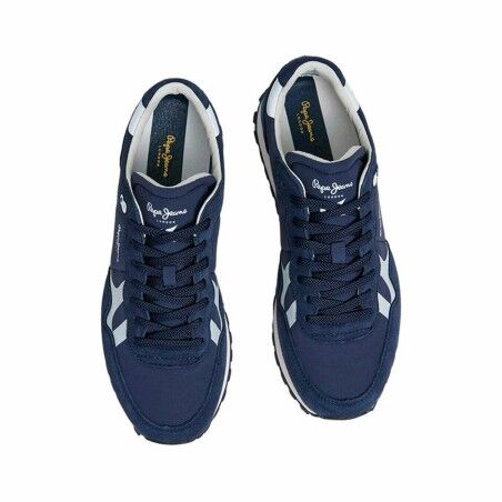 Scarpe da Tennis Casual Pepe Jeans Brit-On Prints Azzurro