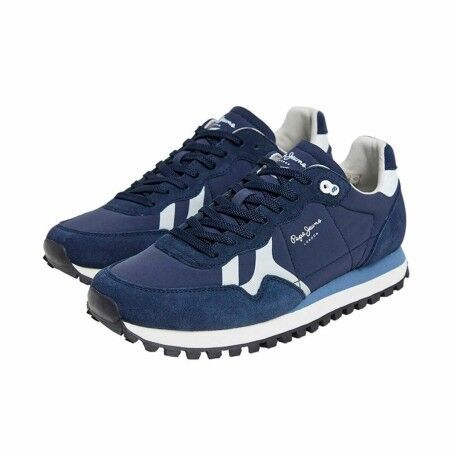Scarpe da Tennis Casual Pepe Jeans Brit-On Prints Azzurro