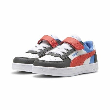 Scarpe da Tennis Casual Bambino Puma Caven 2.0 Block Cool Bianco Grigio
