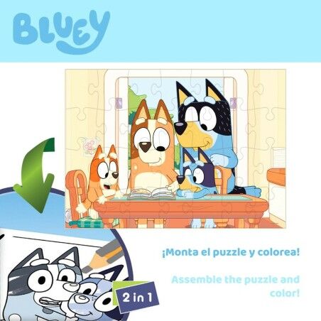 Puzzle per Bambini Bluey Double-face 24 Pezzi 50 x 35 cm (12 Unità)
