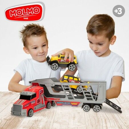 Camion Porta-veicoli Colorbaby 47 x 13 x 8 cm (4 Unità) 3 Pezzi Ad attrito