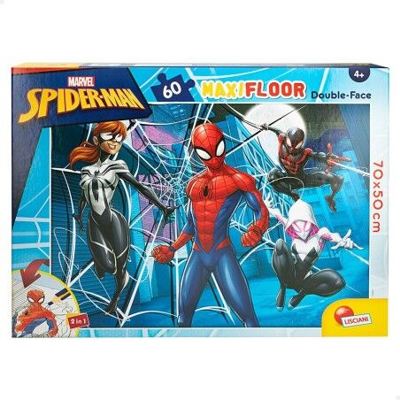 Puzzle per Bambini Spider-Man Double-face 60 Pezzi 70 x 1,5 x 50 cm (6 Unità)
