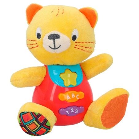Peluche con Suono Winfun Gatto 16 x 17,5 x 10,5 cm (6 Unità)