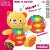 Peluche con Suono Winfun Gatto 16 x 17,5 x 10,5 cm (6 Unità)