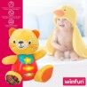 Peluche con Suono Winfun Gatto 16 x 17,5 x 10,5 cm (6 Unità)
