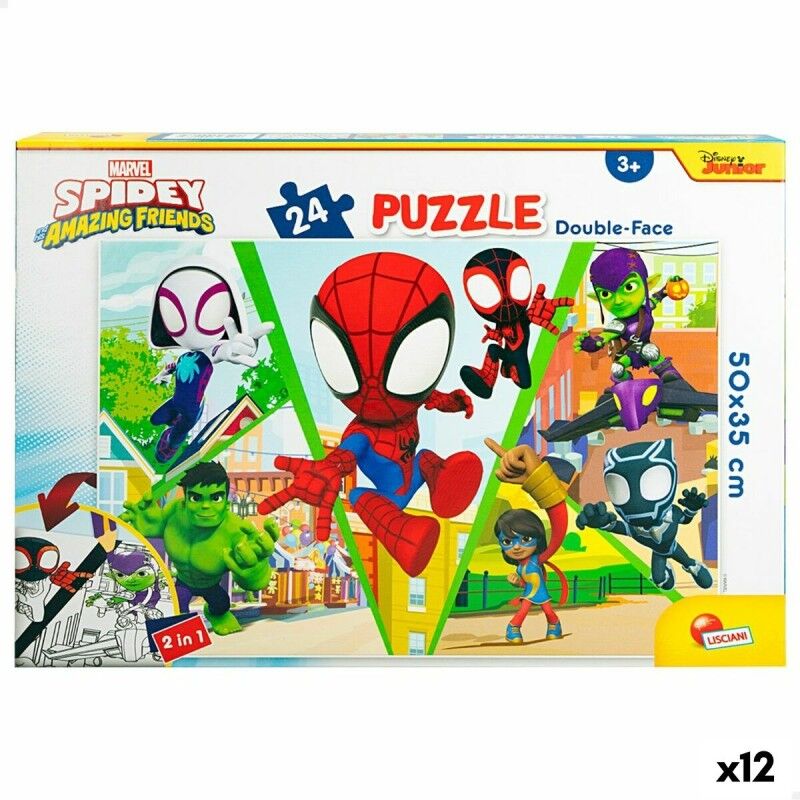 Puzzle per Bambini Spidey Double-face 50 x 35 cm 24 Pezzi (12 Unità) Puzzle per Bambini Spidey Double-face 50 x 35 cm 24 Pezzi (12 Unità)
