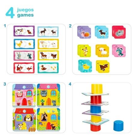Puzzle Lisciani Carotina Baby 16 x 1 x 16,5 cm Fattoria 4 in 1