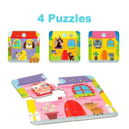 Puzzle Lisciani Carotina Baby 16 x 1 x 16,5 cm Fattoria 4 in 1