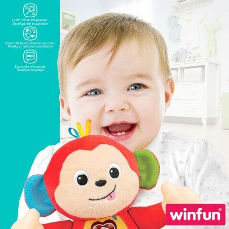 Peluche con Suono Winfun Scimmia 18 x 20,5 x 12,5 cm (6 Unità)