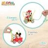 Giocattolo da trascinamento Disney Legno (6 Unità)